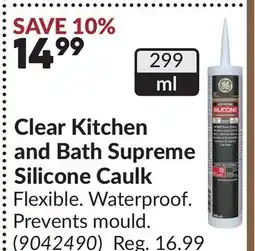 Princess Auto Clear Kitchen and Bath Supreme Silicone Caulk offer