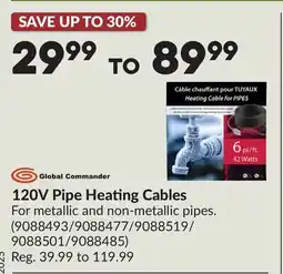 Princess Auto 120V Pipe Heating Cables offer
