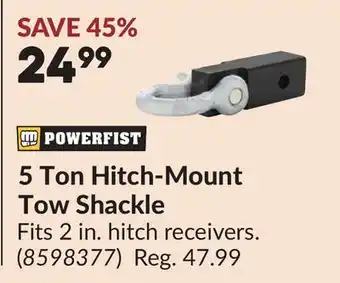 Princess Auto 5 Ton Hitch-Mount Tow Shackle offer