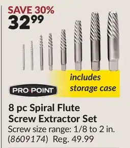 Princess Auto 8 pc Spiral Flute Screw Extractor Set offer