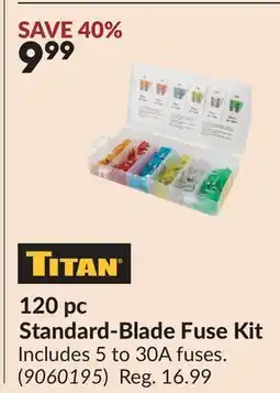 Princess Auto 120 pc Standard-Blade Fuse Kit offer