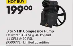 Princess Auto 3 to 5 HP Compressor Pump offer
