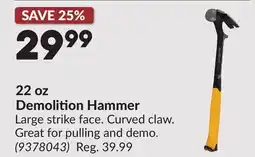 Princess Auto 22 oz Demolition Hammer offer