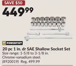 Princess Auto 20 pc 1 in. dr SAE Shallow Socket Set offer
