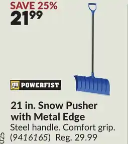 Princess Auto 21 in. Snow Pusher with Metal Edge offer