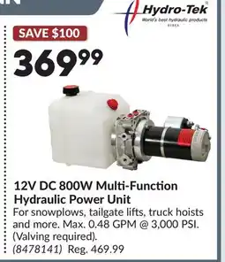 Princess Auto 12V DC 800W Multi-Function Hydraulic Power Unit offer