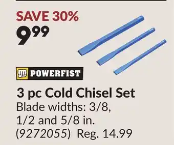 Princess Auto 3 pc Cold Chisel Set offer