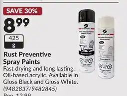 Princess Auto Rust Preventive Spray Paints offer