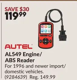 Princess Auto AL549 Engine/ ABS Reader offer