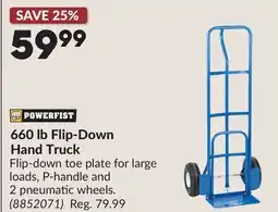 Princess Auto 660 lb Flip-Down Hand Truck offer