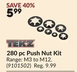 Princess Auto 280 pc Push Nut Kit offer