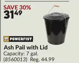 Princess Auto Ash Pail with Lid offer