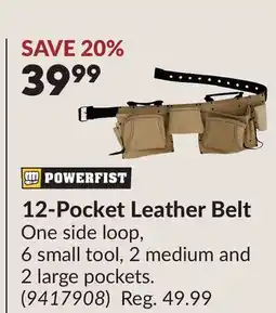 Princess Auto 12-Pocket Leather Belt offer