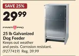 Princess Auto 25 lb Galvanized Dog Feeder offer