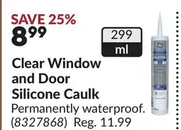 Princess Auto Clear Window and Door Silicone Caulk offer