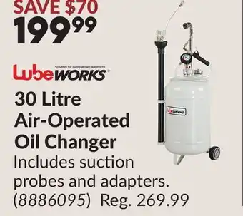 Princess Auto 30 Litre Air-Operated Oil Changer offer