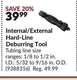 Princess Auto Internal/External Hard-Line Deburring Tool offer