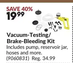 Princess Auto Vacuum-Testing/ Brake-Bleeding Kit offer