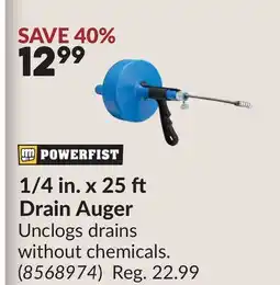 Princess Auto 1/4 in. x 25 Drain Auger offer