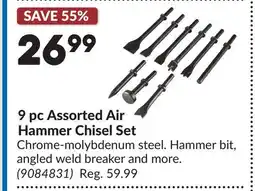 Princess Auto 9 pc Assorted Air Hammer Chisel Set offer