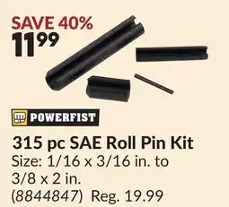 Princess Auto 315 pc SAE Roll Pin Kit offer
