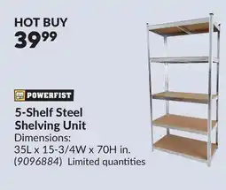 Princess Auto 5-Shelf Steel Shelving Unit offer