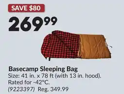 Princess Auto Basecamp Sleeping Bag offer