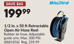 Princess Auto 1/2 in. x 50 ftRetractable Open Air Hose Reel offer