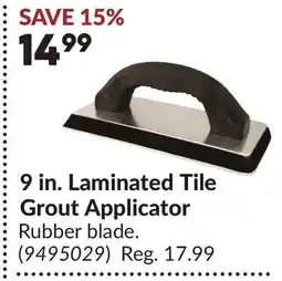Princess Auto 9 in. Laminated Tile Grout Applicator offer