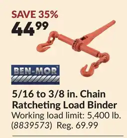 Princess Auto 5/16 to 3/8 in. Chain Ratcheting Load Binder offer