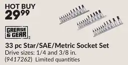 Princess Auto 33 pc Star/SAE/Metric Socket Set offer