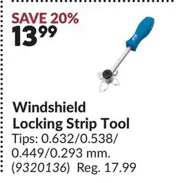 Princess Auto Windshield Locking Strip Tool offer