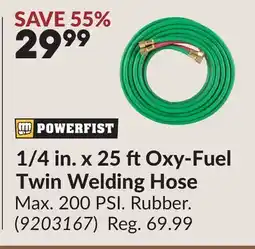 Princess Auto 1/4 in. x 25 ftOxy-Fuel Twin Welding Hose offer