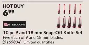 Princess Auto 10 pc 9 and 18 mm Snap-OffKnife Set offer
