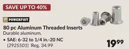 Princess Auto 80 pc Aluminum Threaded Inserts offer