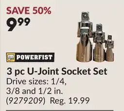 Princess Auto 3 pc U-Joint Socket Set offer