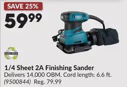 Princess Auto 1/4 Sheet 2A Finishing Sander offer