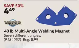 Princess Auto 40 lb Multi-Angle Welding Magnet offer