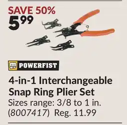 Princess Auto 4-in-1 Interchangeable Snap Ring Plier Set offer