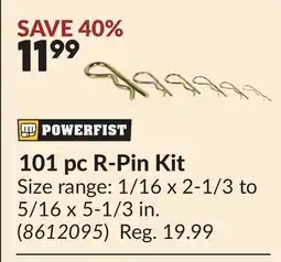 Princess Auto 101 pc R-Pin Kit offer