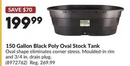 Princess Auto 150 Gallon Black Poly Oval Stock Tank offer