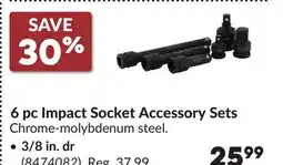 Princess Auto 6 pc Impact Socket Accessory Sets offer
