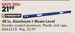 Princess Auto 48 in. Aluminum I-Beam Level offer