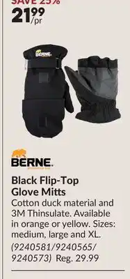 Princess Auto Black Flip-Top Glove Mitts offer