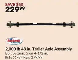 Princess Auto 2,000 lb 48 in. Trailer Axle Assembly offer