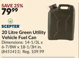 Princess Auto 20 Litre Green Utility Vehicle Fuel Can offer