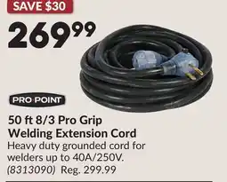 Princess Auto 50 ft8/3 Pro Grip Welding Extension Cord offer