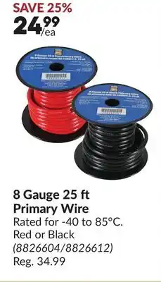Princess Auto 8 Gauge 25 Primary Wire offer