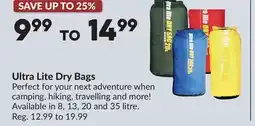Princess Auto Ultra Lite Dry Bags offer