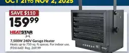 Princess Auto 7,500W 240V Garage Heater offer